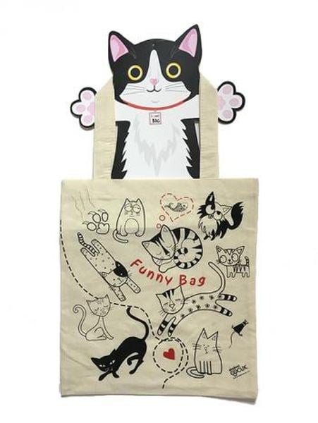 Funny Bag Çanta Sevimli Kediler - 38x40 cm