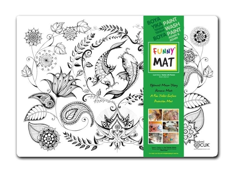 Funny Mat Çiçekli Bahçe - Mandala