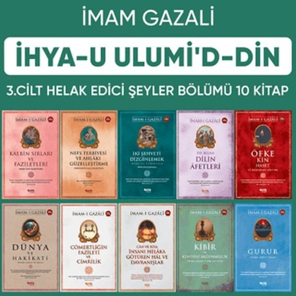 İhyau Ulumiddin 3. Cilt (Helâk Edici Şeyler 10 Kitap Set)
