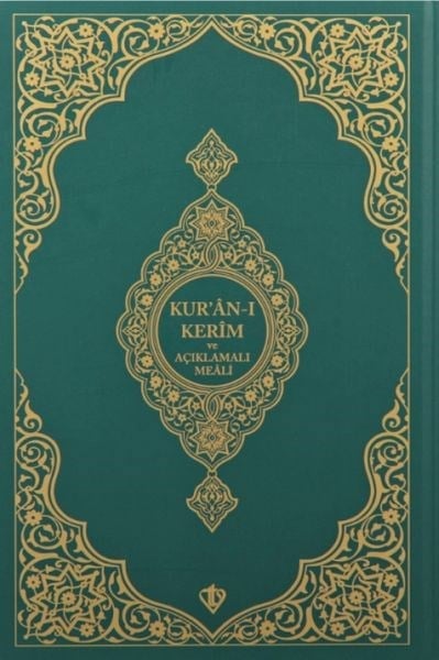 Kuranı Kerim Ve Açıklamalı Karşılıklı Meali Orta Boy ( Sıvama Cilt Yeşil )