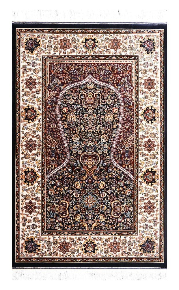 Lale Mihrap  Seccade  Ultra Lüks % 100 Modal, Sık Dokuma Halı  Seccade-Lacivert (80x120 cm)