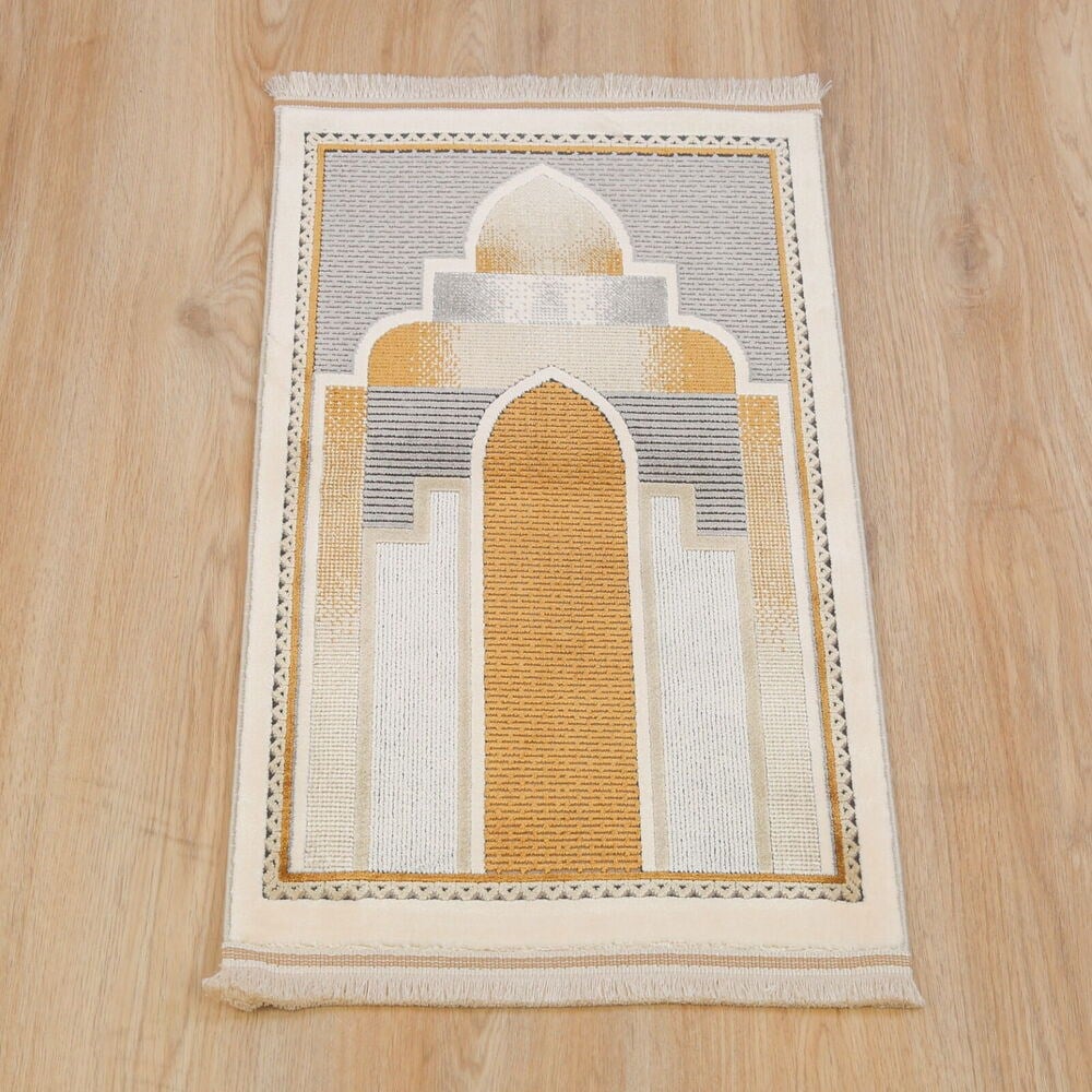 Lüks Kadife  Halı Tipi  Akasya  Çocuk Seccade - Gri( 40*72 cm)