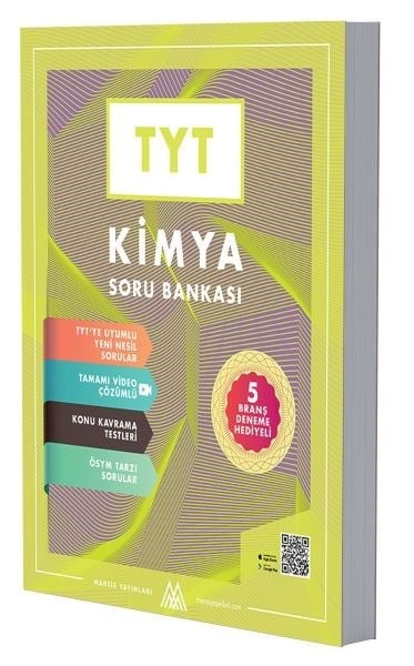 Marsis Yayınları TYT Kimya Soru Bankası 5 Deneme Hediyeli-Video Çözümlü