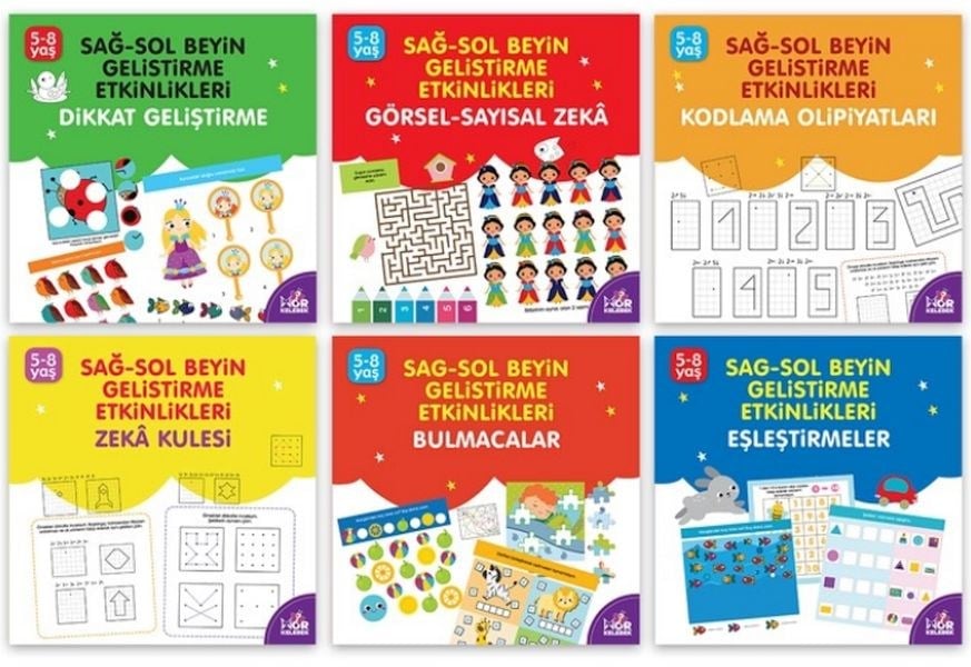 Sağ-Sol Beyin Geliştirme Etkinlikleri Seti (5-8 Yaş)