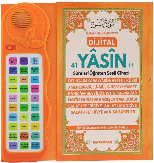 Sesli Yasini Şerif Ögreten Cihaz Sesli Yasin Kitaplı Turuncu