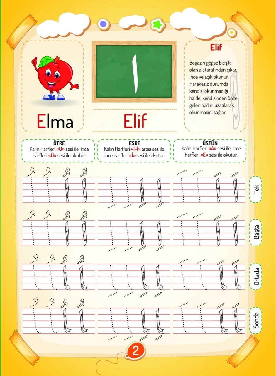 Yazıyorum Siliyorum Elifba (Kod:Ayfa202)