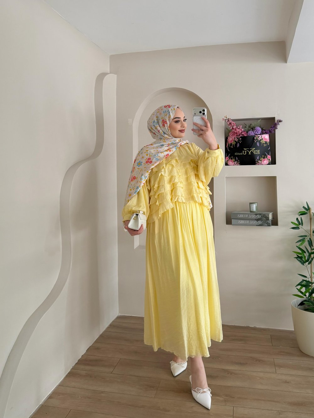 Becca Fırfır Detay Etekli Takım