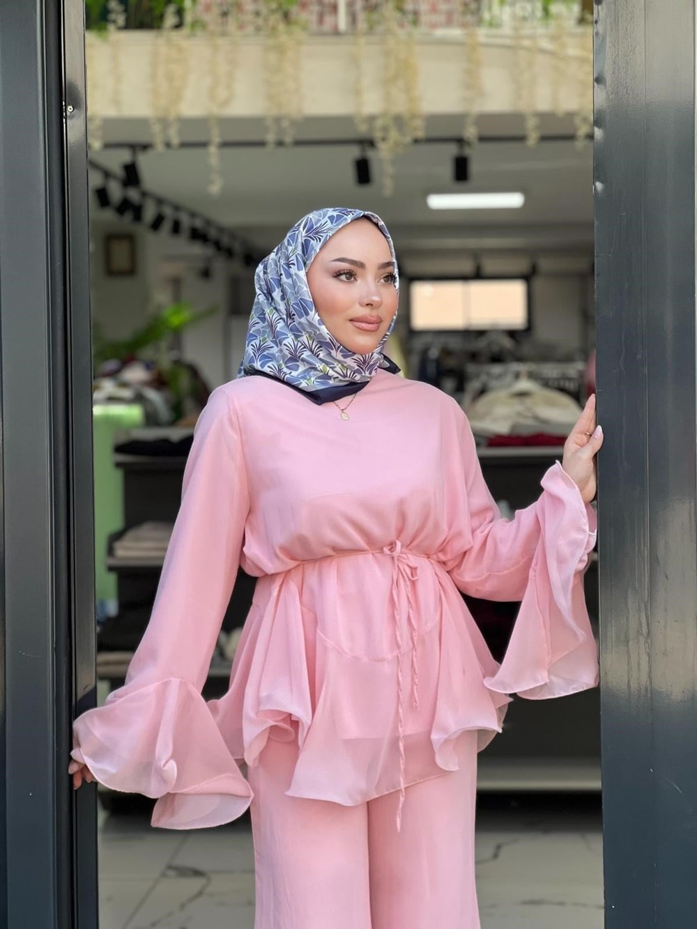 Boho Etnik Desenli Eşarp