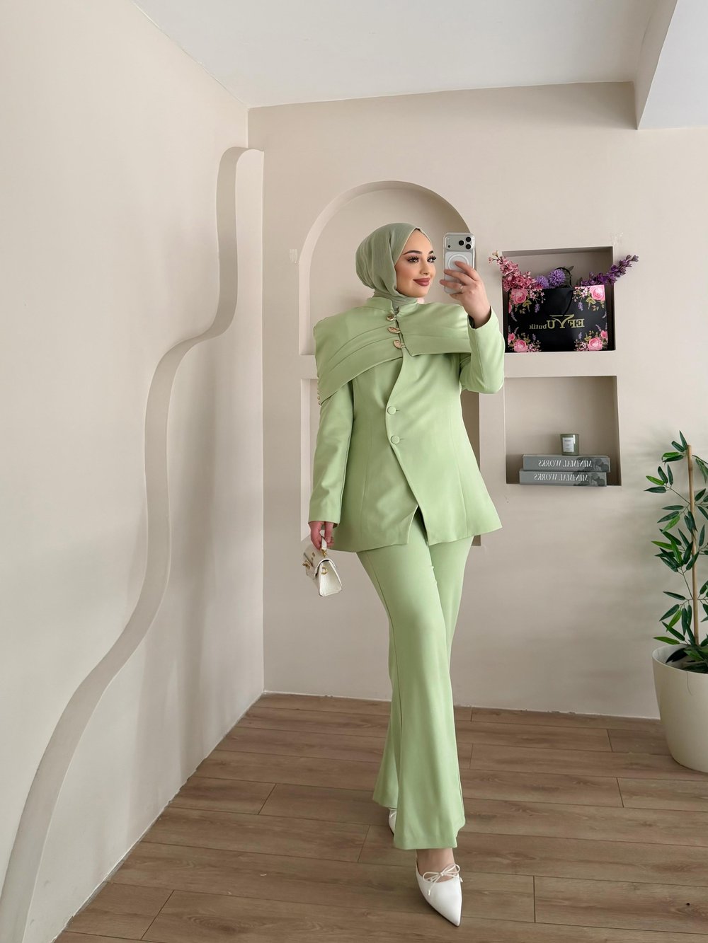 Bolerolu Ceket Pantalon Takım