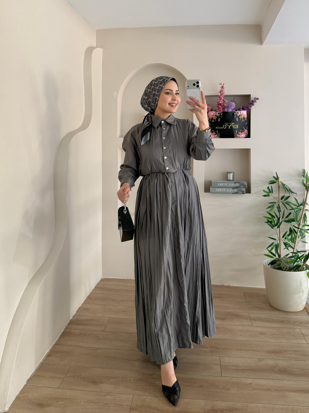 Camila Düğmeli Elbise