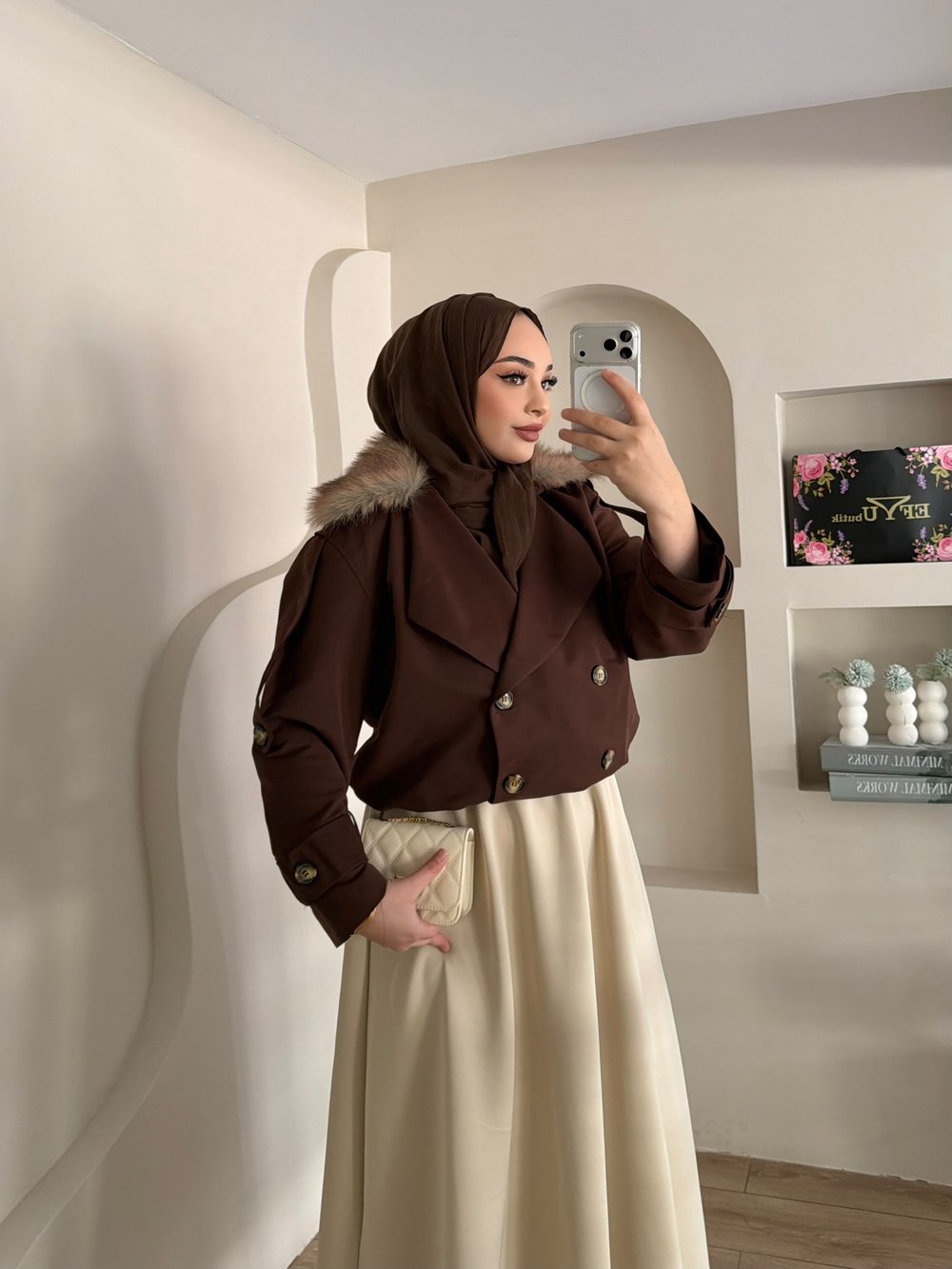 Cassa Kürk Detaylı Trençkot