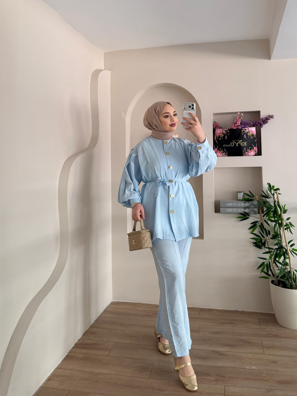 Daily Gold Düğmeli İkili Takım 