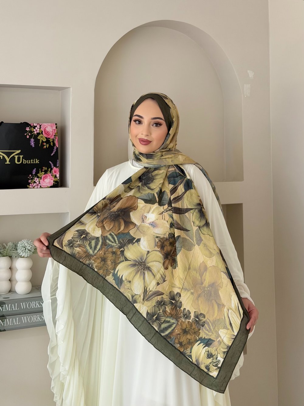 Floral Desenli Şal