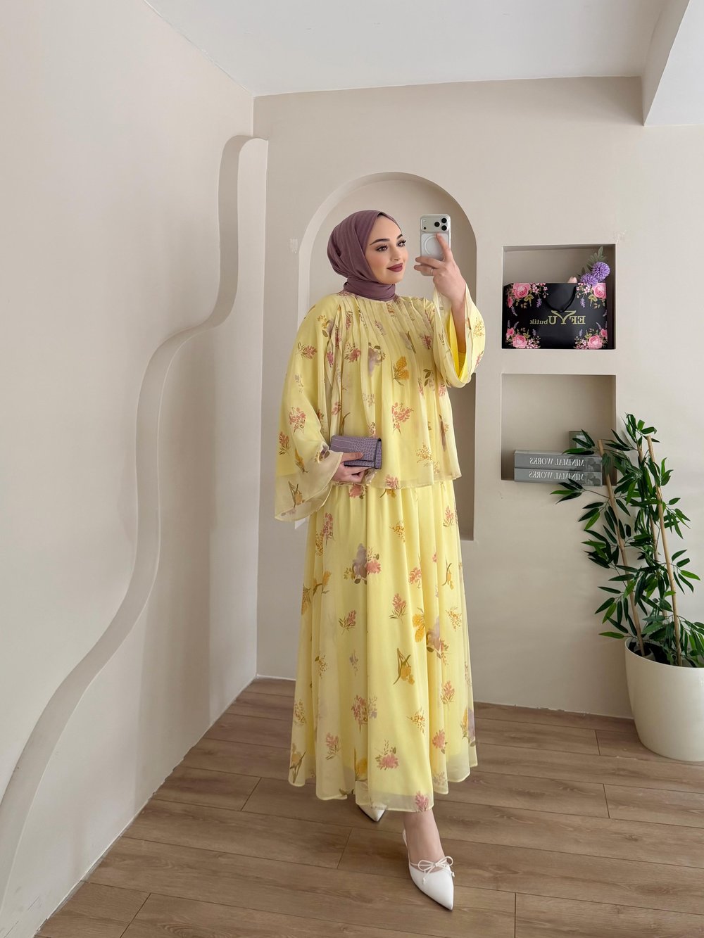 Flower Çiçek Desenli Etekli Takım 