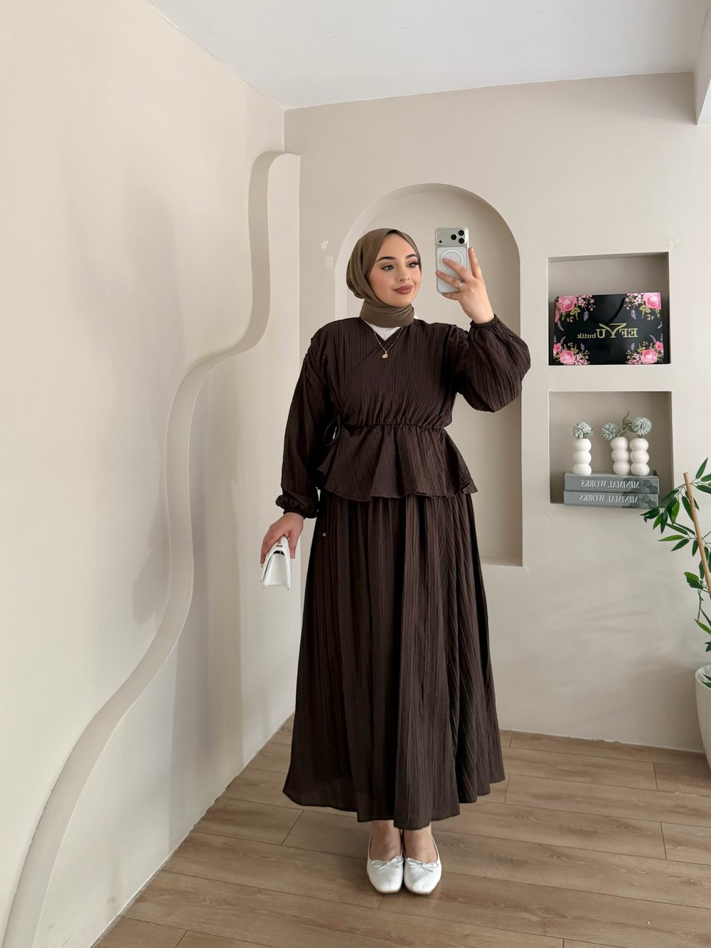 Grace Büzgülü Etekli Takım