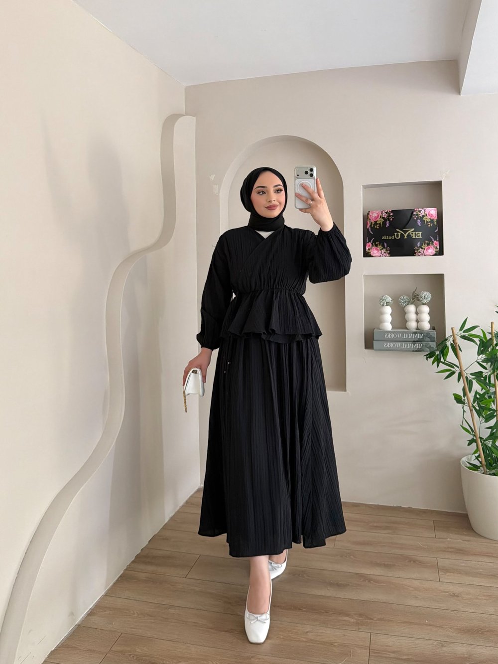 Grace Büzgülü Etekli Takım