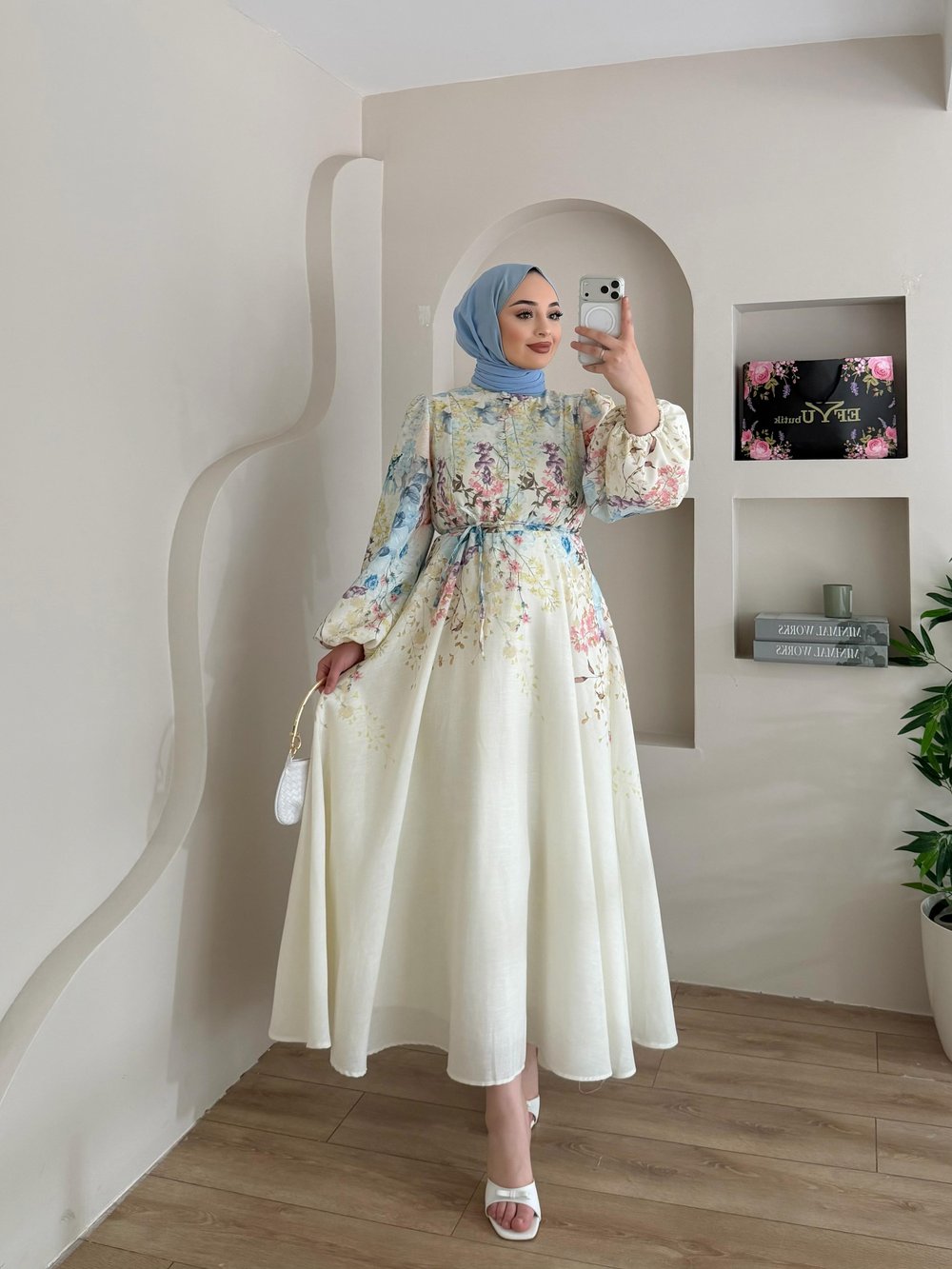 Hayal Çiçekli Elbise 