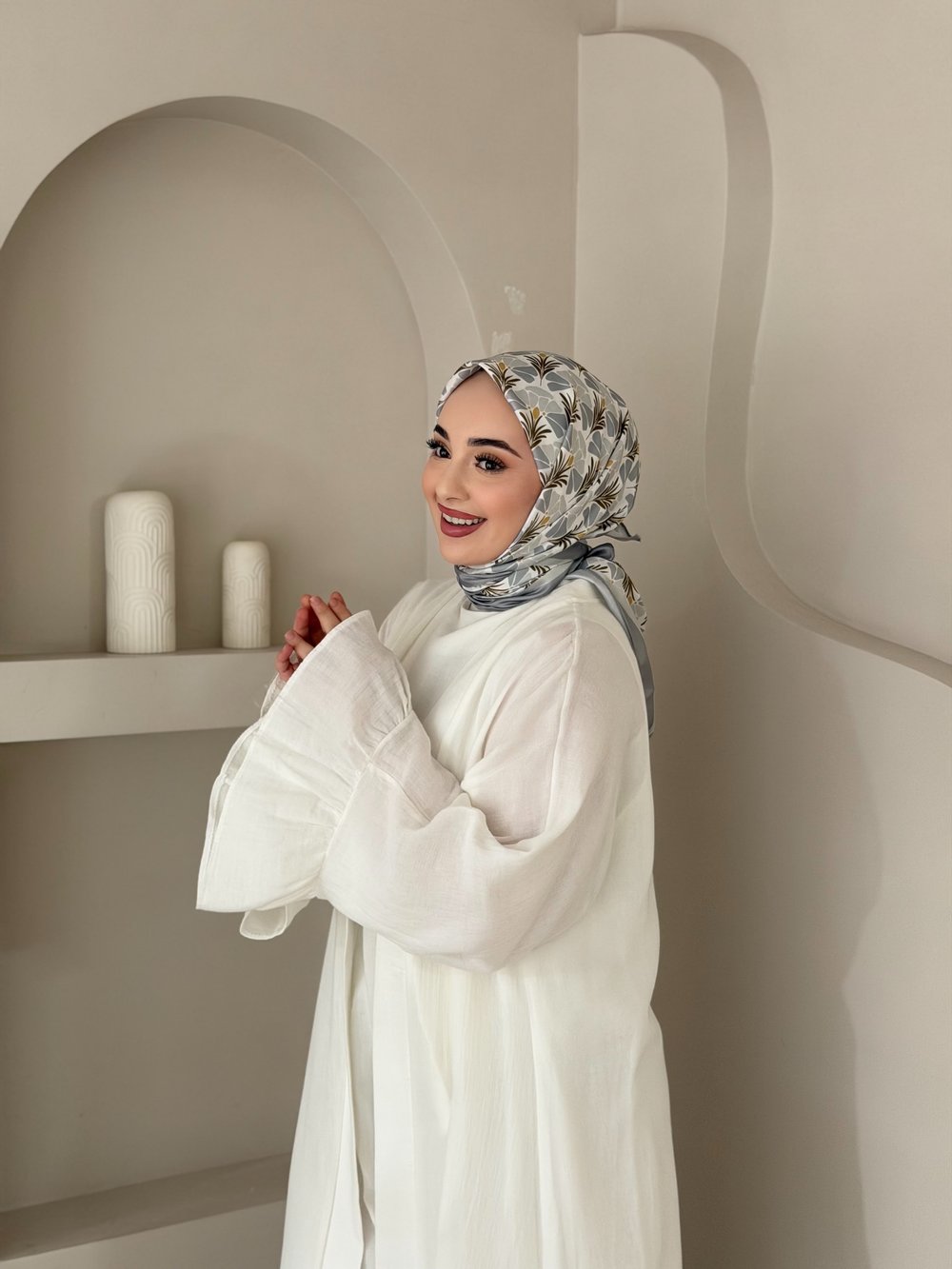Hazan Desenli Eşarp