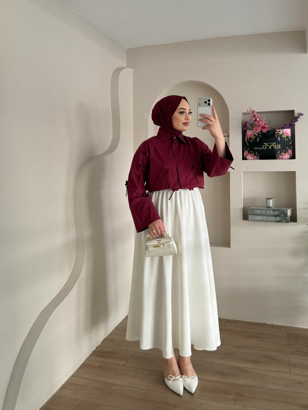 Ines Çiçekli Gömlek