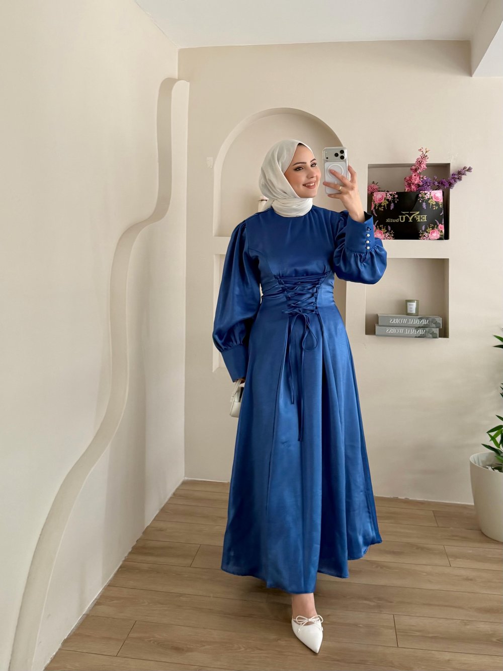 Julide Önden Bağlamalı Elbise