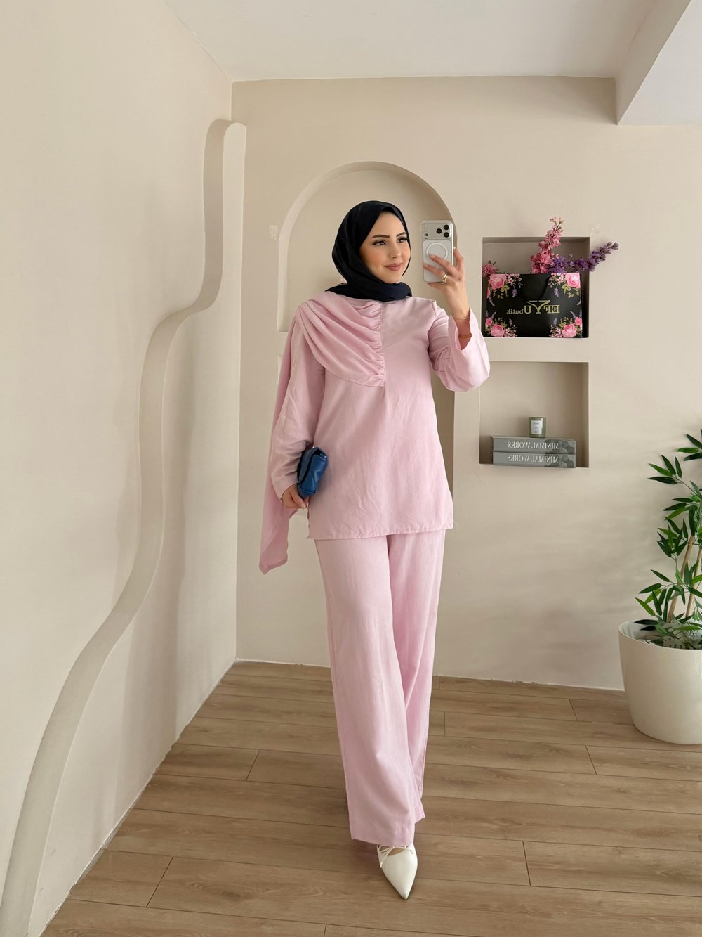 Linen Omuz Detay İkili Takım