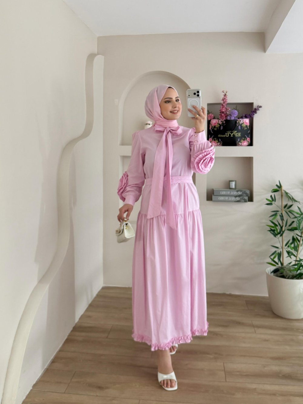 Lucy Yaka Bağlamalı  Elbise