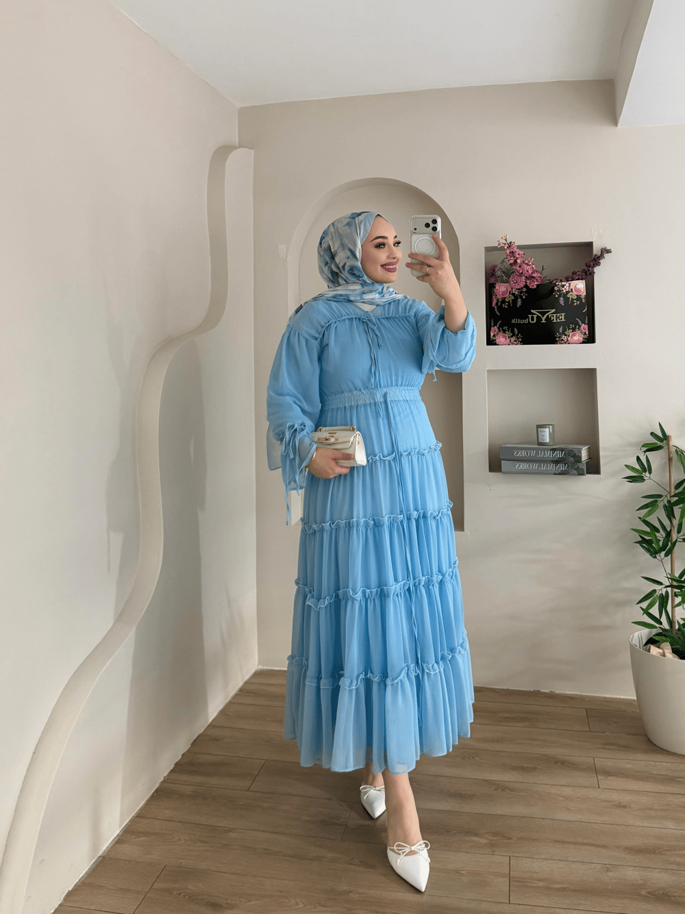 Nicole Belden Büzgülü Elbise