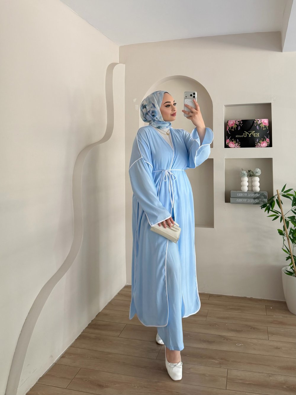 Nilda Biye Detaylı Kimona Takım