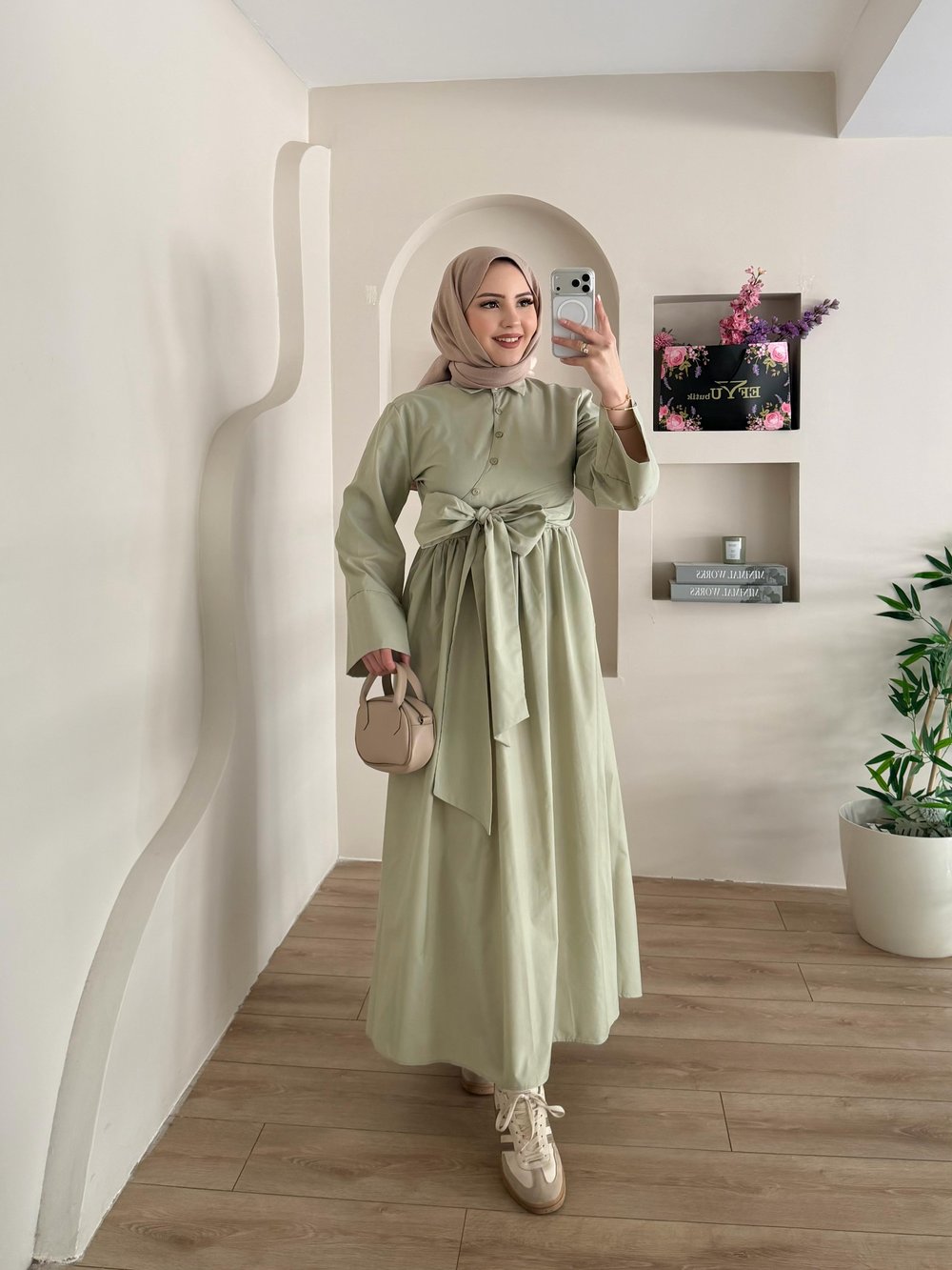 Pamela Yandan Bağlamalı Elbise