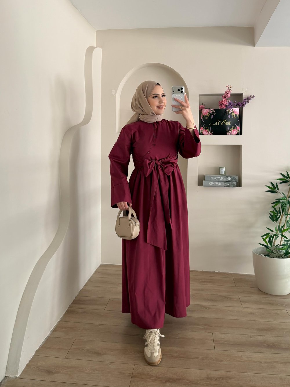 Pamela Yandan Bağlamalı Elbise