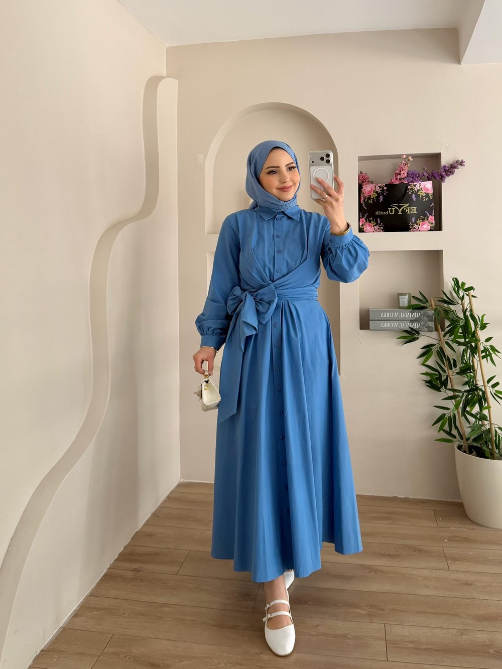 Royal Çarpraz Bağlamalı Elbise 
