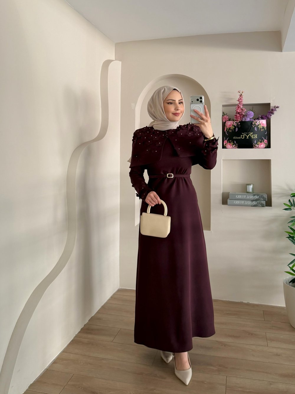 Seyyar Yakalı Sorella Elbise (ÖN SİPARİŞ BAYRAMDAN SONRA ÇIKACAKTIR) 