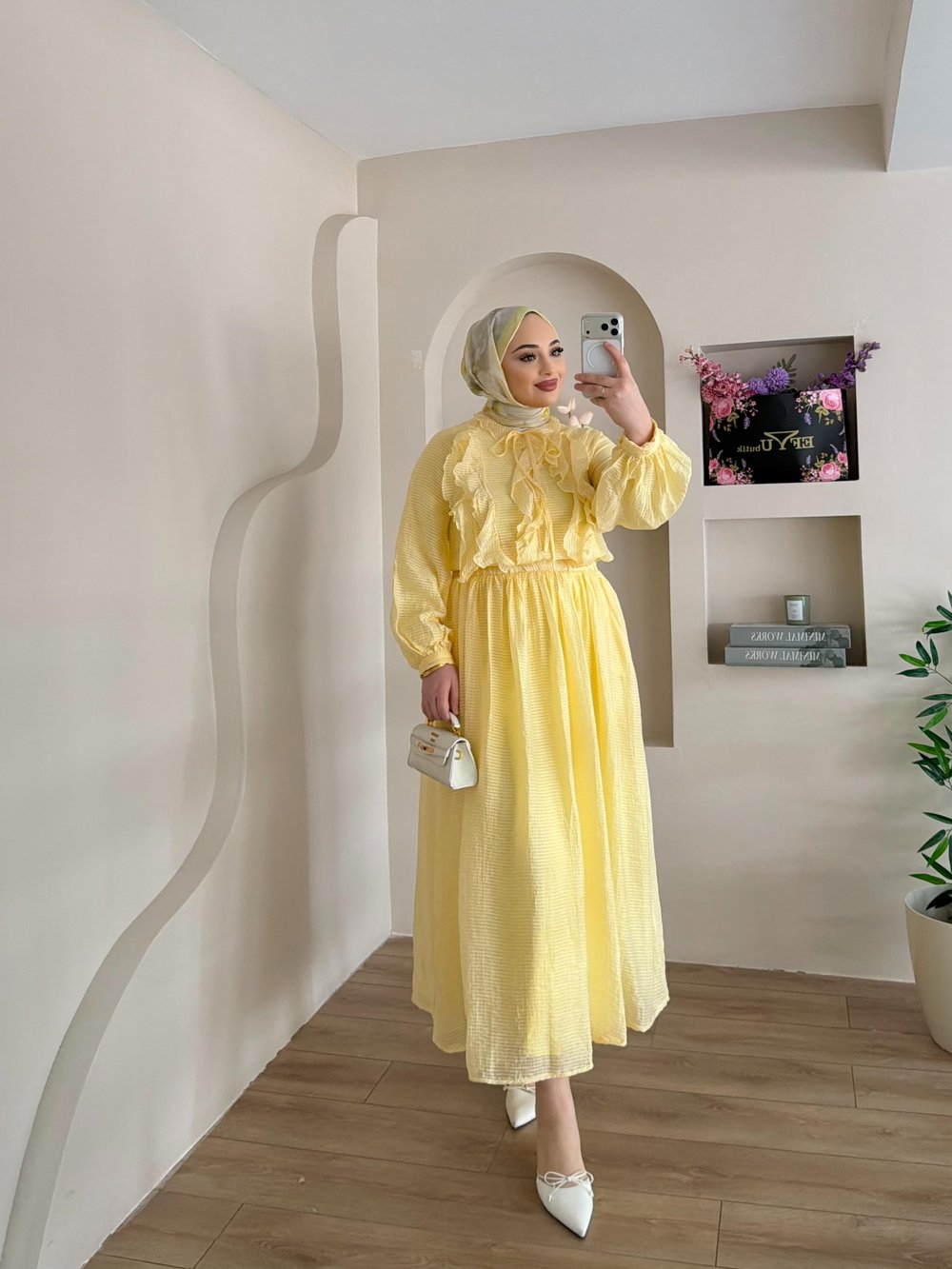 Verena Fırfır Detay Çizgili Takım