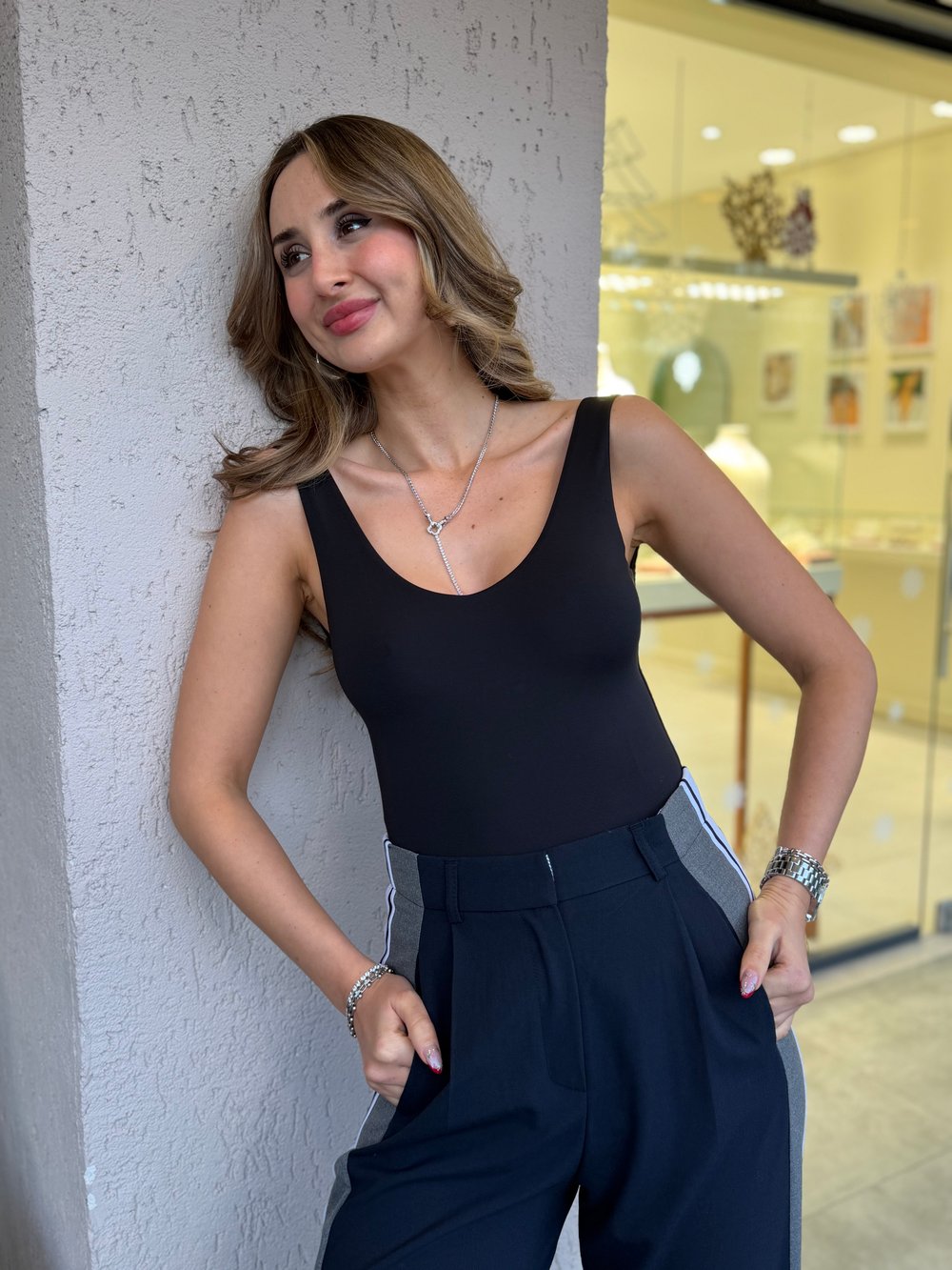  Taste çıtçıtlı bodysuit siyah