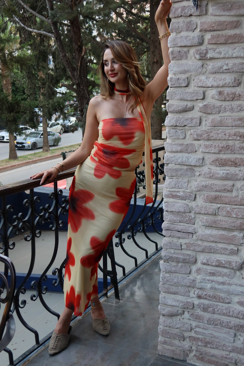 Biana Çiçek Desen İkili Takım 