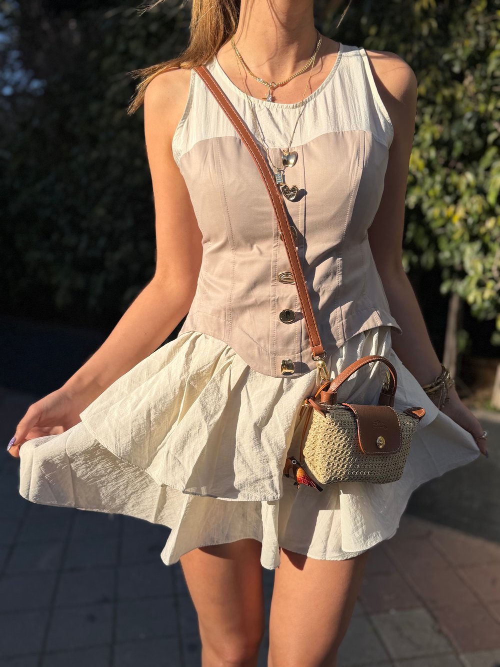 Diana Korseli Eteği Fırfırlı Elbise