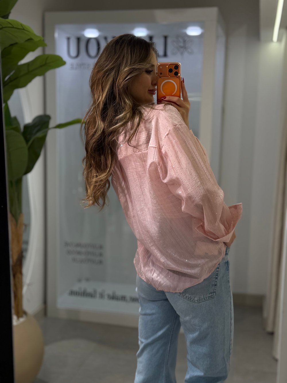 Star Taşlı Gömlek Pembe