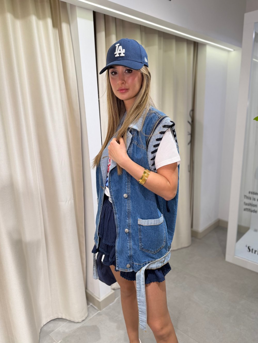 Stella Tasarım Denim Yelek