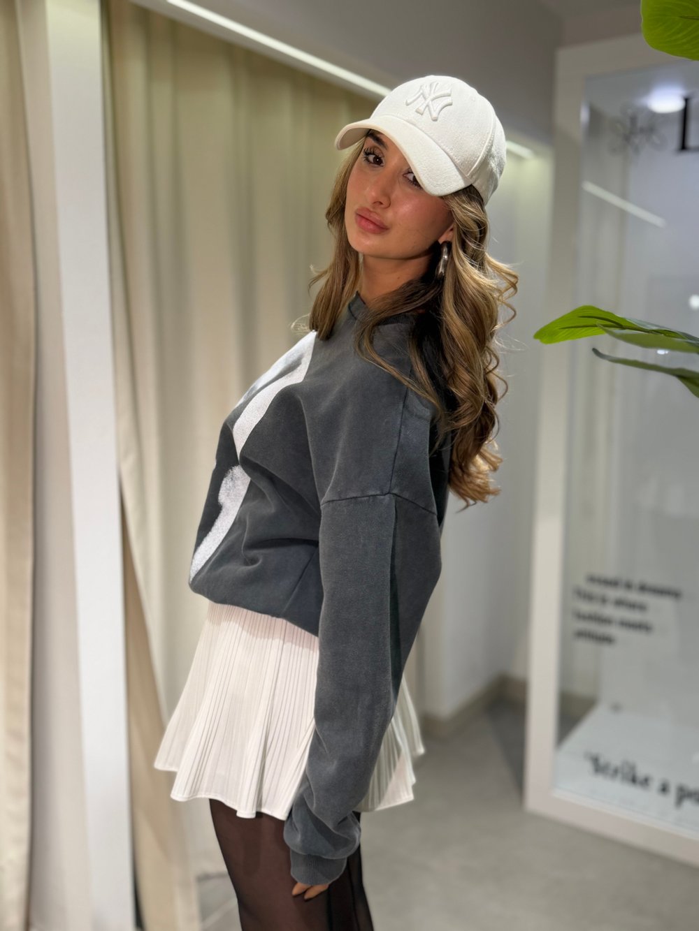 Wegh Baskılı Sweatshirt Gri