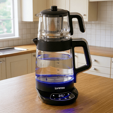 CRYSTAL PRO 4 in 1 DİJİTAL ÇAY MAKİNESİ SİYAH KROM