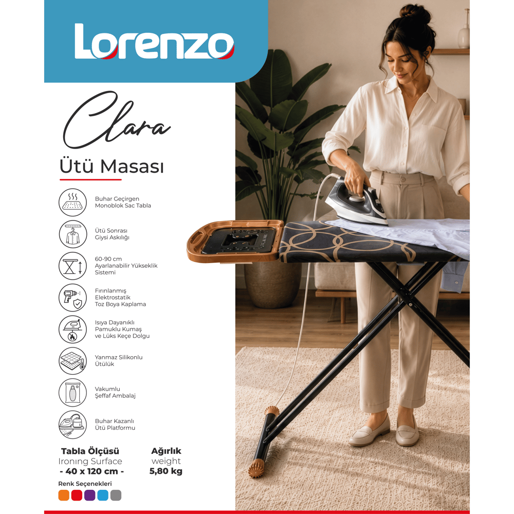 LORENZO - CLARA ÜTÜ MASASI 40*120