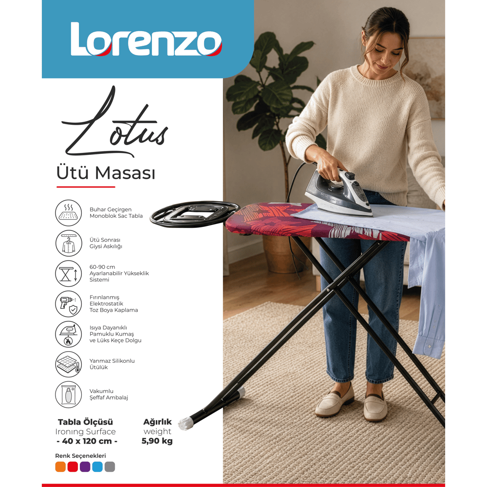LORENZO - LOTUS ÜTÜ MASASI 40*120