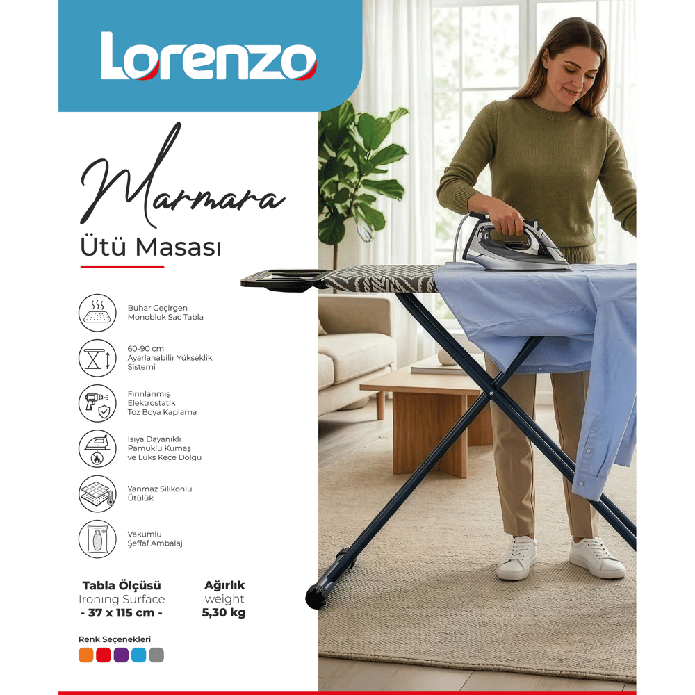 LORENZO - MARMARA ÜTÜ MASASI 37*115
