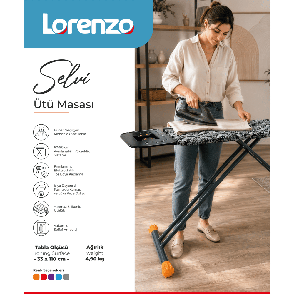 LORENZO - SELVİ ÜTÜ MASASI 33*110