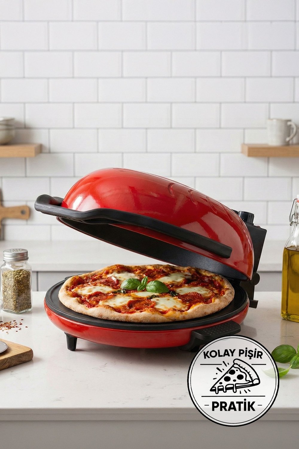 PİETRA 12 in 1 ÇOK AMAÇLI PİZZA MAKİNESİ İMPERİAL RED