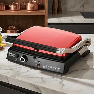 TOST PRO 2000 W 6 DİLİM TOST MAKİNESİ KIRMIZI
