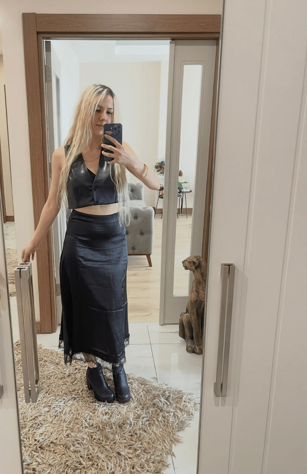 Dantel Detaylı Zara Etek Siyah 