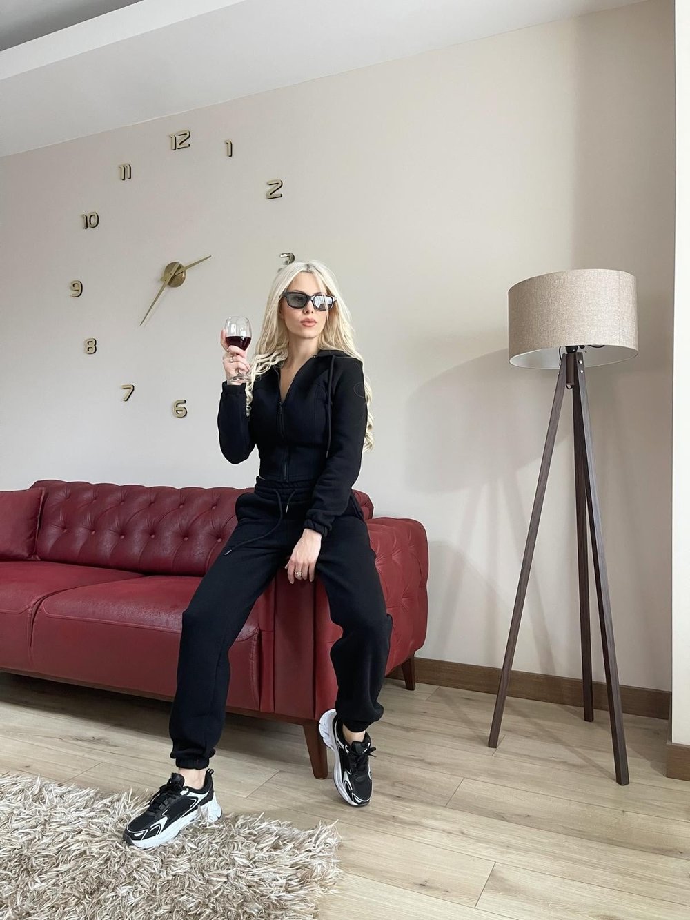 Dikiş Ve Bel Detaylı İçi Şardonlu Eşofman Takımı Siyah