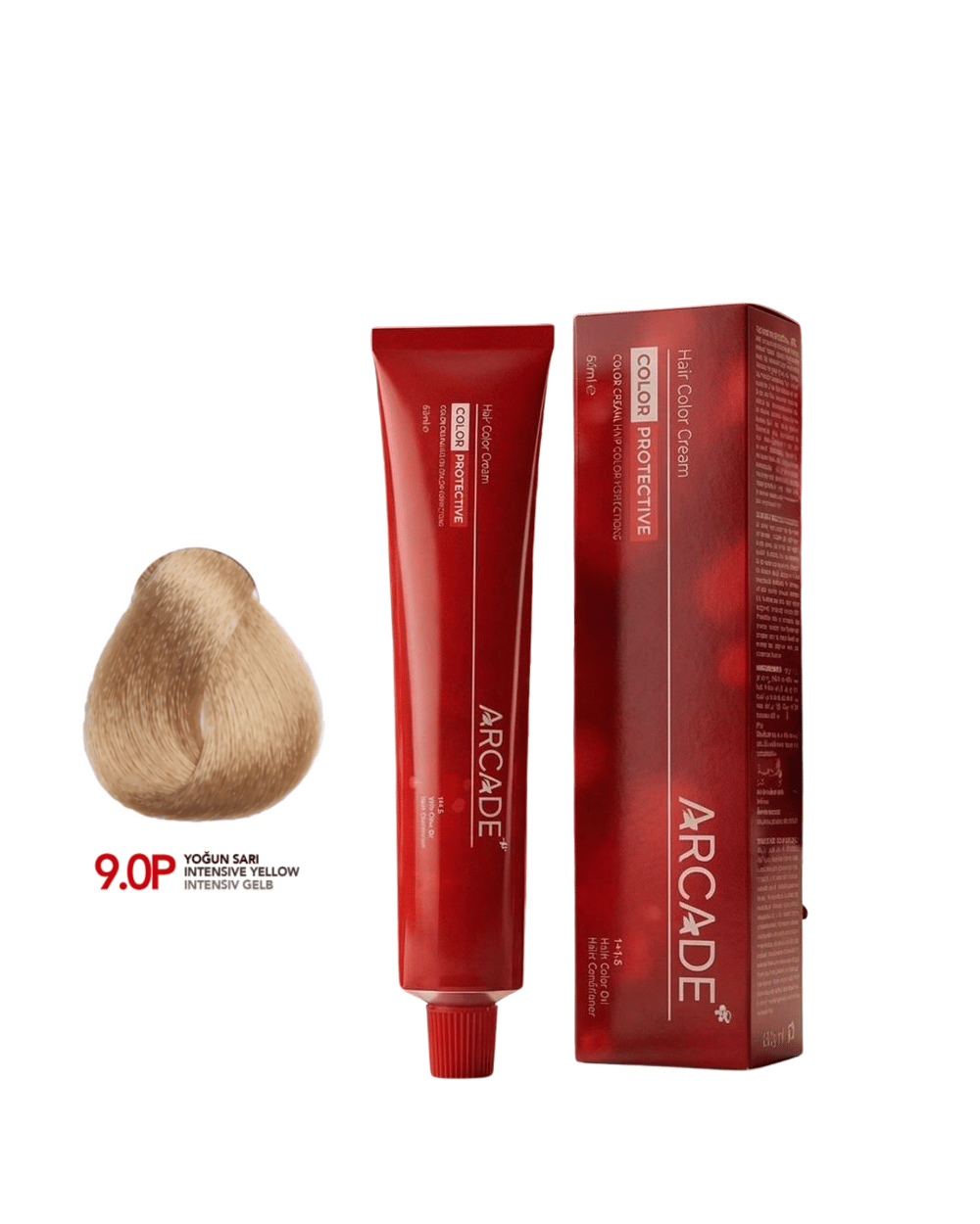 ARCADE YOĞUN SARI 9.0P KREM TÜP SAÇ BOYASI 60ML.