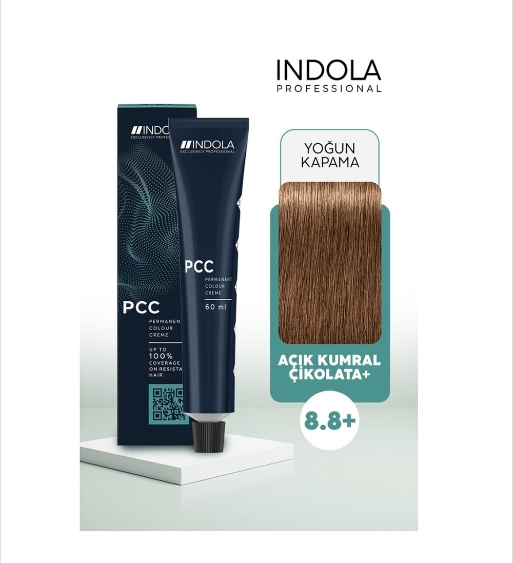 INDOLA SAÇ BOYASI AÇIK KUMRAL ÇİKOLATA+ IND PCC 8.8+ 60ML.
